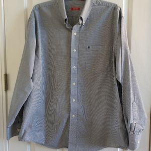 Izod Blue Stripes Long Sleeve XL Mens Shirt Button Down.